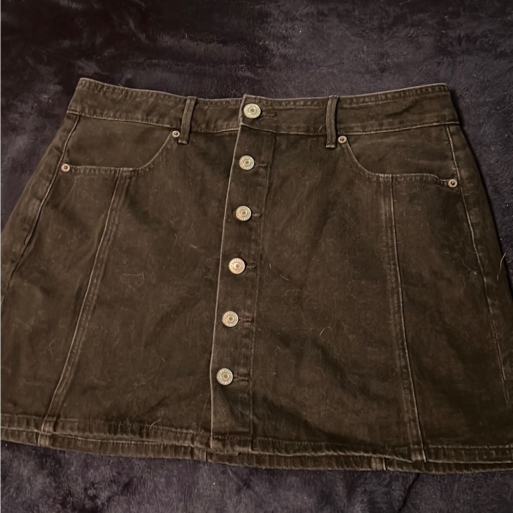 Button up Jean Skirt